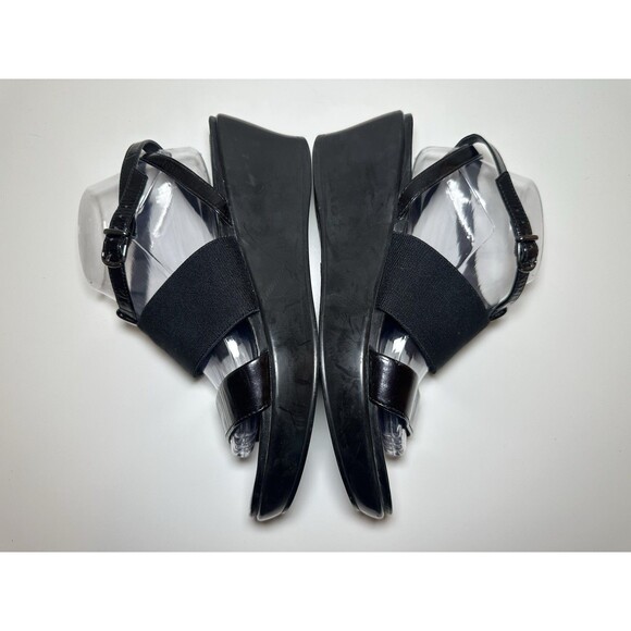 DANSKO Addison Wedge Strappy Black Patent Leather Sandals Women US 10.5-11 EU 41 - Picture 8 of 14